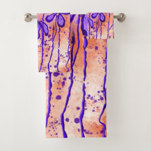 Inked Lilies Tropical Sky  Bath Towel Set