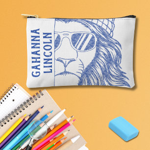 Inked Lion Mascot School Graduation Year  Accessory Pouch
