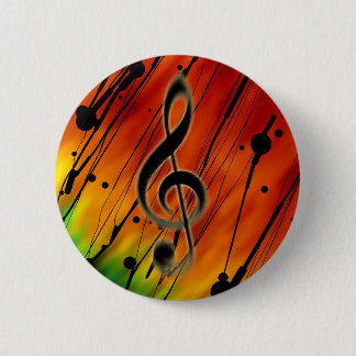Inked Music 6 Cm Round Badge