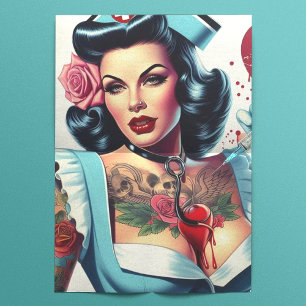 Inked Nurse  Tissue Paper