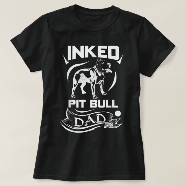 Inked Pit Bull Dad - PitBull T-Shirt for Men (Design Front)