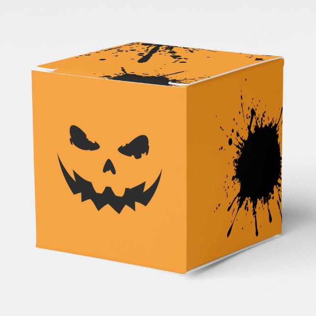 Inked Pumpkin Favour Box (Front Side)