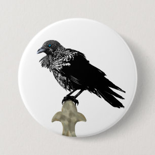 Inked Raven 7.5 Cm Round Badge