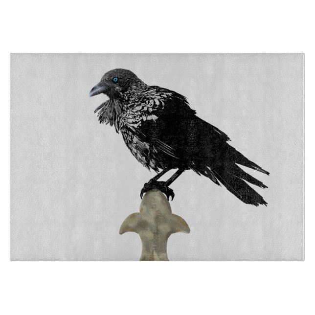 Inked Raven Cutting Board (Front)
