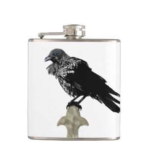 Inked Raven Hip Flask