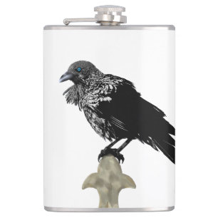 Inked Raven Hip Flask
