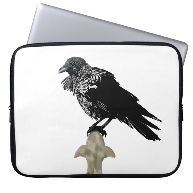 Inked Raven Laptop Sleeve (Front)