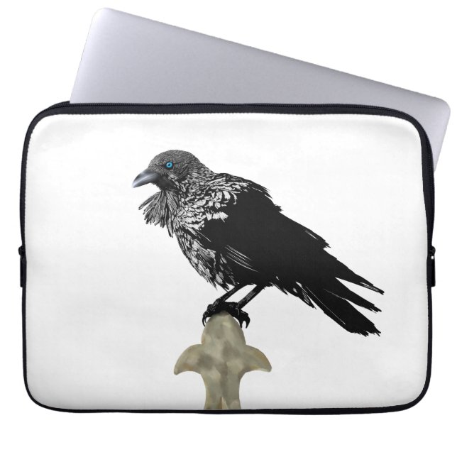 Inked Raven Laptop Sleeve (Front)