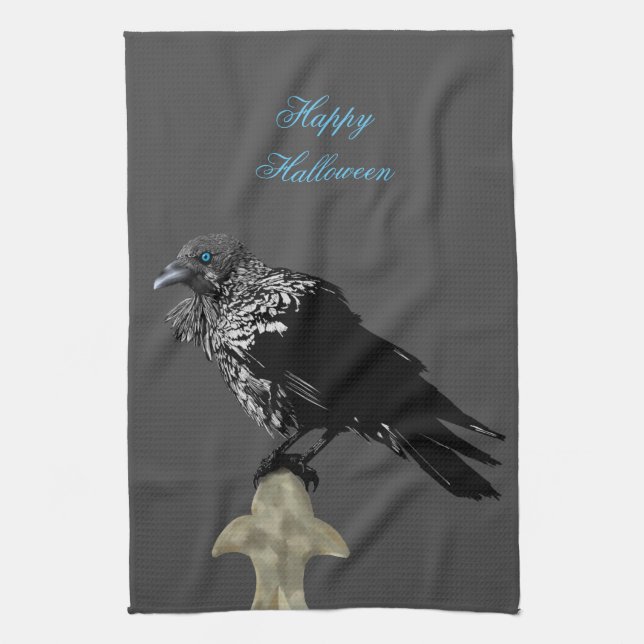 Inked Raven Tea Towel (Vertical)