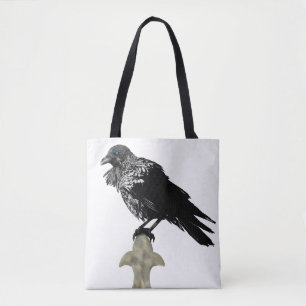 Inked Raven Tote Bag