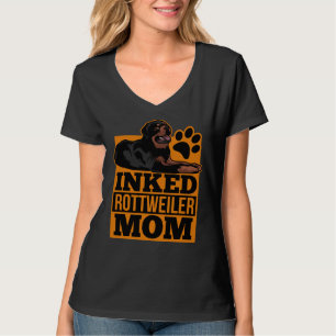 Inked Rottweiler Mom T-Shirt