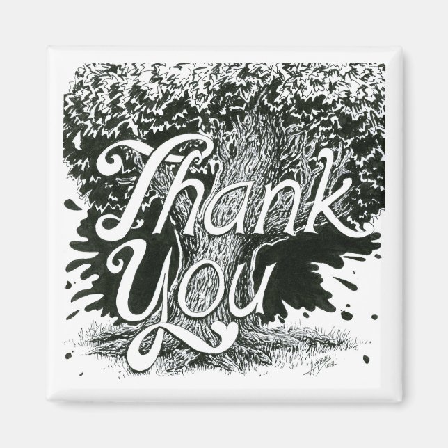 Inktober 2018 Completed - Thank You Magnet (Front)