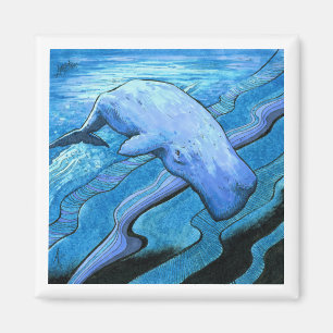 Inktober 2018 Day 12 - Whale Waving Magnet