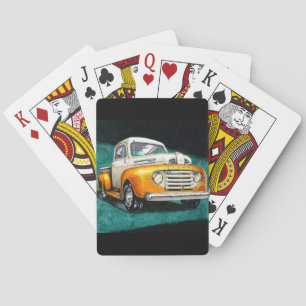 Inktober 2018 Day 16 - Classic 1950s Truck Playing Cards