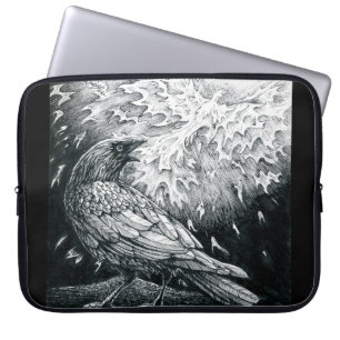 Inktober 2018 Day 19 - Birds of Death and Rebirth Laptop Sleeve