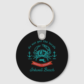 Inkwell Beach Marthas Vineyard Crab Vacation Souve Key Ring