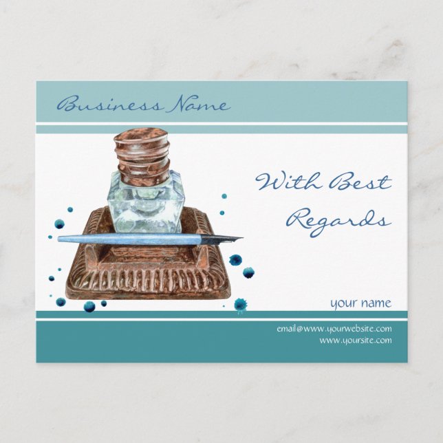 Inkwell Best Regards Postcard (Front)