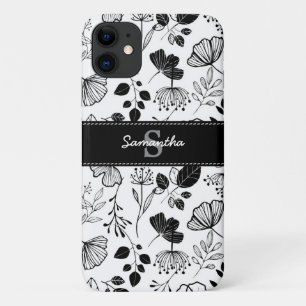 Inky black florals custom Case-Mate iPhone case