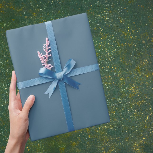 Inky Blue Solid Colour Wrapping Paper (Creator Uploaded)