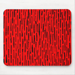 Inky Lines - Red Mouse Pad