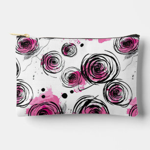 Inky Petals Seamless Patterns Accessory Pouch