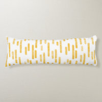 Inky Rounded Lines Pattern | Mustard Yellow/White