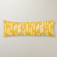 Inky Rounded Lines Pattern | White/Mustard Yellow