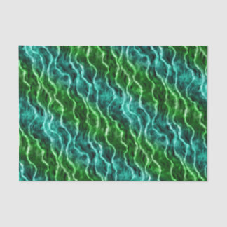inky waves - gradient greens : tissue paper