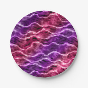 inky waves - gradient pinks : paper plate