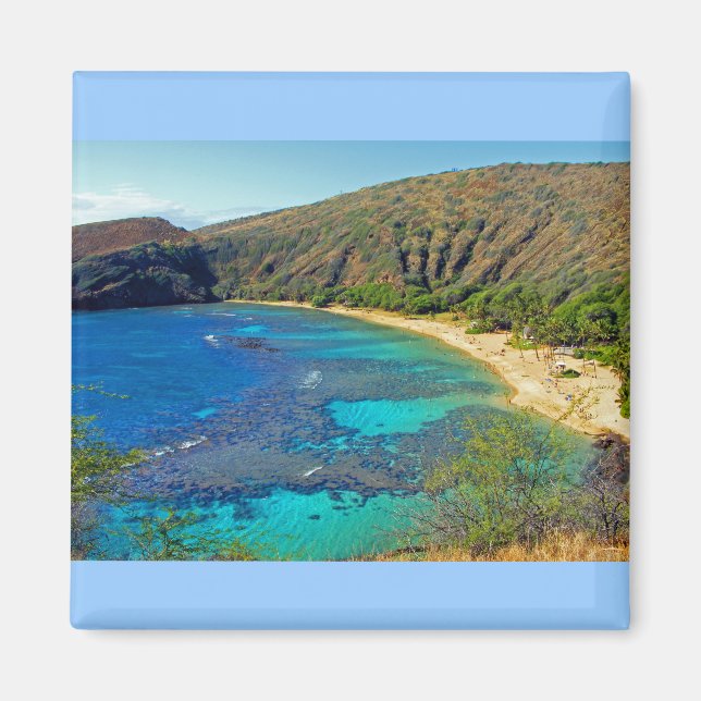 Inland, Hanauma Bay 4, Honolulu, Oahu Magnet (Front)