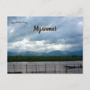 Inle Lake Bagan Yangon Myanmar Postcard