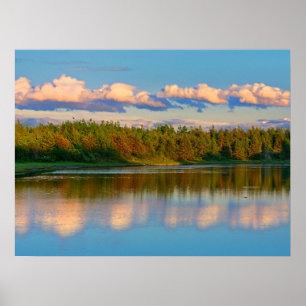 Inlet at Sunset   New Brunswick, Canada Poster