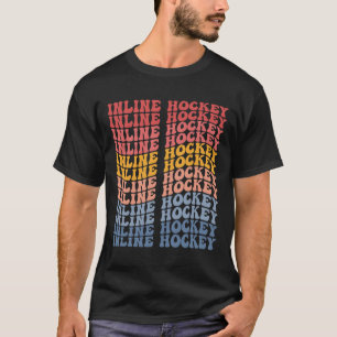 Inline Hockey Groovy Retro Sports T-Shirt