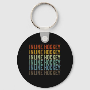 Inline Hockey Sports Retro Key Ring