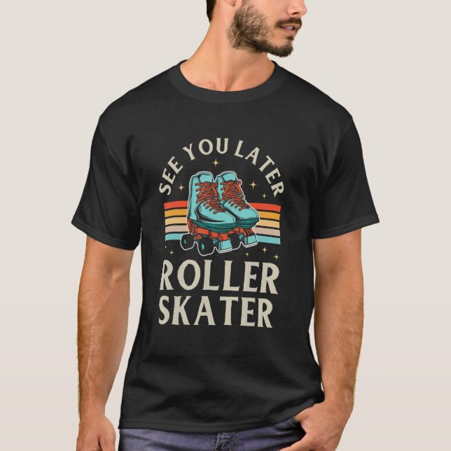 Inline Skate Rollerskating Roller Eighties Outfit  T-Shirt (Front)