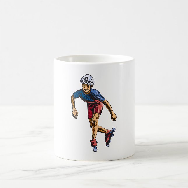 Inline Skater Cool Retro Rollerblading Coffee Mug (Creator Uploaded)