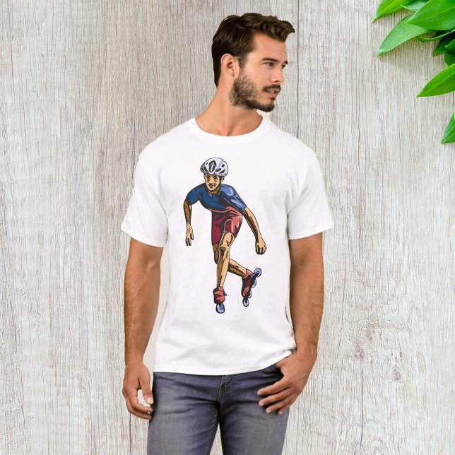 Inline Skater Cool Retro Rollerblading T-Shirt (Creator Uploaded)