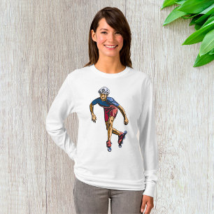 Inline Skater Cool Retro Rollerblading T-Shirt