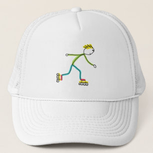 Inline Skating Stickman Trucker Hat