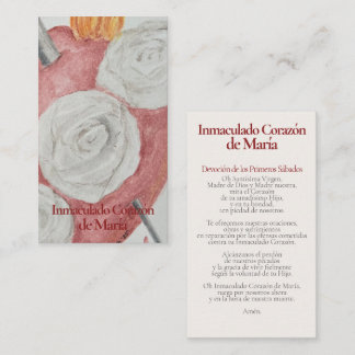 Inmaculado Corazón de María - Catholic Prayer Card