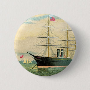 Inman Steamship Company 6 Cm Round Badge