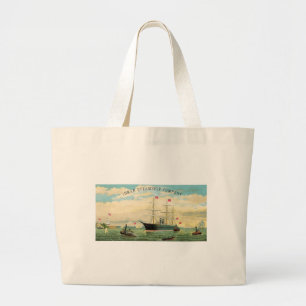 Inman Steamship Company Large Tote Bag