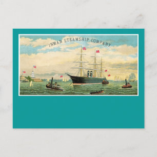 Inman Steamship Company Postcard