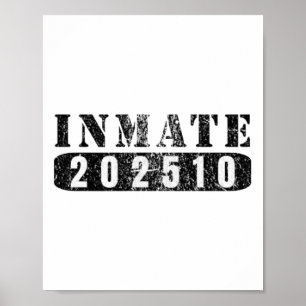 Inmate 202510 Funny Lazy Halloween Prisoner Costum Poster