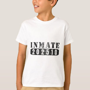 Inmate 202510 Funny Lazy Halloween Prisoner Costum T-Shirt