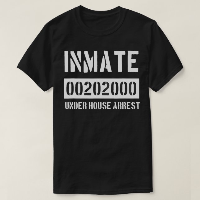 Inmate Prisoner Halloween 2020 Jail Costume Funny  T-Shirt (Design Front)