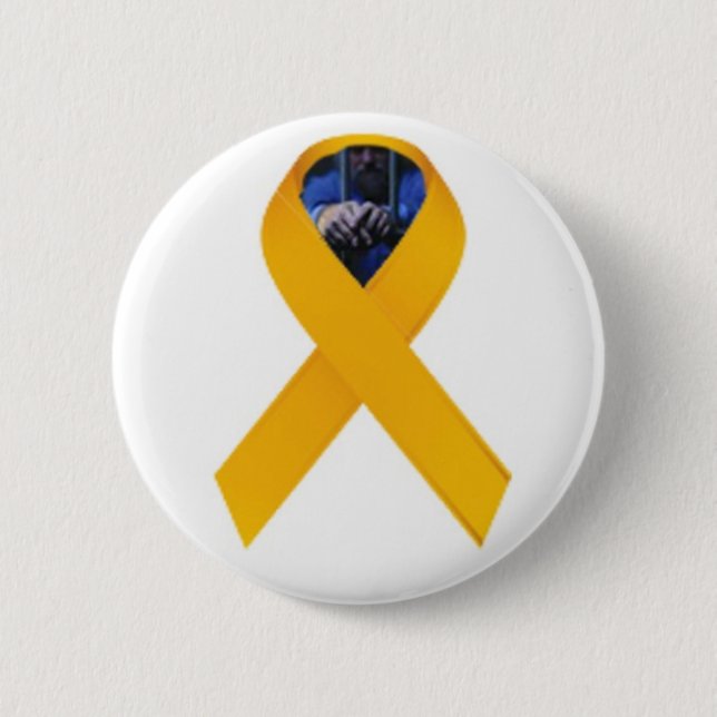 Inmate Ribbon 6 Cm Round Badge (Front)