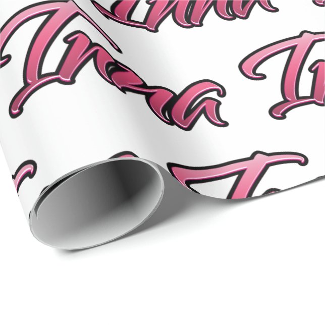 Inna faded pink personalized gift paper (Roll Corner)