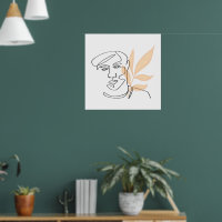 Inner Bloom – Botanical Line Art Portrait