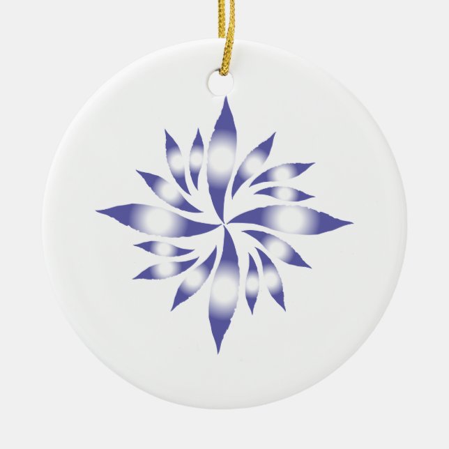Inner Christmas Star #1 Ceramic Tree Decoration (Front)
